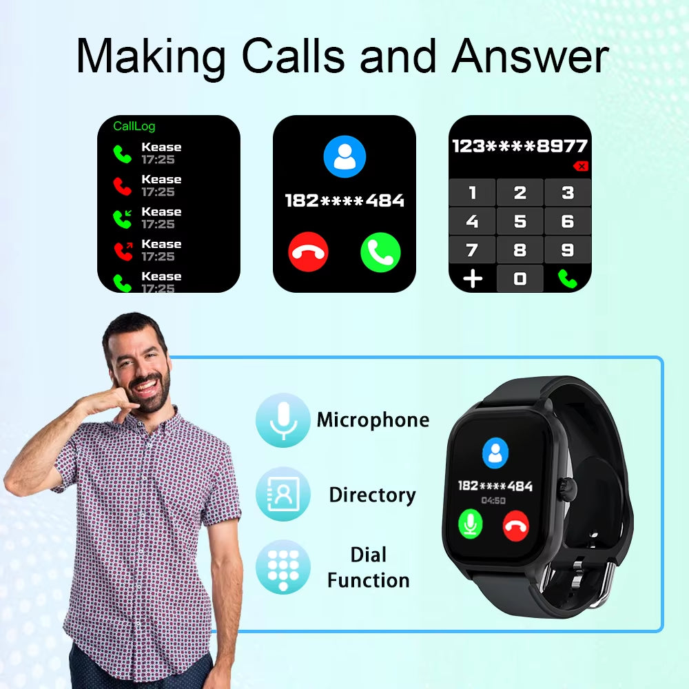 New H9 Men'S and Women'S Smartwatch 2025 Sports Smartwatch DIY Surface Bluetooth Talking Smartwatch for Android IOS